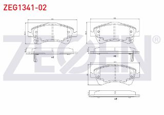 FREN BALATA ÖN İKAZLI TOYOTA AVENSİS (T27) 1.6İ 2009- / AVENSİS (T27) 1.8İ 2009- / AVENSİS (T27) 2.0 D-4D 2009- resmi