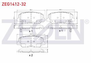 FREN BALATA ÖN İKAZLI HYUNDAİ I30 (GD) 1.6 GDI 2011-2017 / I30 (GD) 1.6 CRDI 2011-2017 / KİA CEE'D 1.6 CRDI 2012- resmi