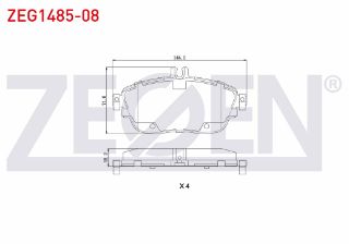 FREN BALATA ÖN MERCEDES A SERISI (W176) A 200 2012-/ A 180 2012-/ B SERISI (W246) B 160 2011-/ B 180 2011- / GLA SERISI (X156) GLA 200 CDI 2013-/ GLA 200 2013-/ CLA COUPE (C117) 200 2013- resmi