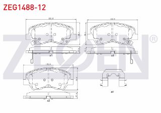 FREN BALATA ÖN İKAZLI TEL DELIKLI HYUNDAİ ACCENT BLUE 1.4 CVVT 2012-/ 1.6 CRDI 2012-/ KİA RİO III 1.4 CRDI 2011-2014/ RİO III 1.4 CVVT 2011-2014 / RİO III 1.25 CVVT 2011-2014 resmi