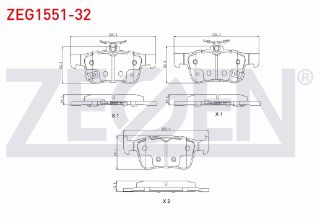 FREN BALATA ARKA İKAZLI HONDA CİVİC X (FC) 1.6İ 2016- / CİVİC X (FC) 1.5 RS 2016- resmi