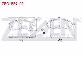 FREN BALATA ÖN PEUGEOT 308 II 1.6 HDI 2014-/ 308 II 1.2 THP 2014-/ 308 II 1.6 2014- resmi