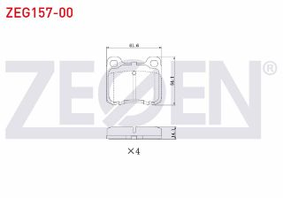 FREN BALATA ARKA MERCEDES 190 (W201) 2.0 1982-1993 / 190 (W201) D 2.5 1982-1993 resmi