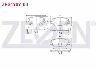 FREN BALATA ÖN İKAZLI FIAT EGEA 1.3 MJT 2015- / EGEA 1.6 MJT 2015- / EGEA 1.4 16V 2015-/ EGEA 1.6 16V 2015- resmi