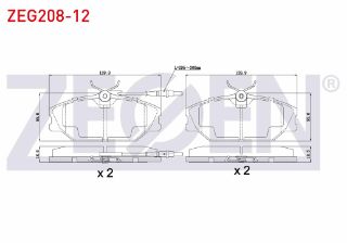 FREN BALATA ÖN FISLI RENAULT LAGUNA I 1.6İ 1993-2001/ 1.9 DCI 1993-2001/ MEGANE I 1.6İ 16V 1996-2003/ 1.9 DT 1996-2003/ 2.0İ 1996-2003/ SAFRANE 2.0İ 1992-2000/ resmi