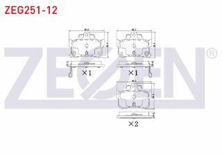 FREN BALATA ARKA İKAZLI ROVER 800 (XS) 820 16V 1986-1999 / 800 (XS) 820 1986-1999 /  800 (XS) 2.7 SI 1986-1999 resmi