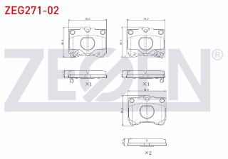 FREN BALATA ÖN İKAZLI FORD FİESTA III 1.3 1989-1995/ KİA PRIDE (DA) 1.1 1990-1999/ PRIDE (DA) 1.3 16V 1990-1999/ MAZDA 121 (DA) 1.1 1987-1990/ 121 (DA) 1.3 1987-1990 resmi