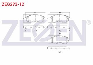 FREN BALATA ÖN İKAZLI TEL DELIKLI NİSSAN MAXİMA (J30) 3.0İ V6 1988-1994 / 200 SX (S13) 1.8 1988-1994 resmi