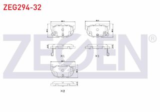 FREN BALATA ARKA İKAZLI KİA CERATO (LD) 1.6İ 2004-2012 / CERATO (LD) 1.5 CRDI 2004-2012 resmi