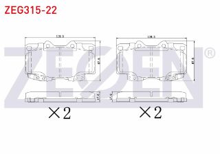 FREN BALATA ÖN İKAZLI TOYOTA HI-LUX PİCK UP 2.5 D 2005-2011 / HI-LUX PİCK UP 2.5 D-4D 2005-2011 / HI-LUX PİCK UP 3.0 D-4D 2005-2011 resmi