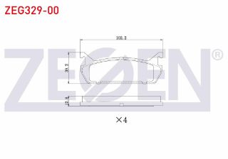 FREN BALATA ARKA MAZDA 323 VI (BJ) 2.0İ 1998-2004 / 323 IV (BG) 1.8İ 16V 1989-1994 / MX-5 I (NA) 1.6İ 16V 1990-1998/ DAİHATSU APPLAUSE II 1.6 16V 1997-/ SUZUKİ BALENO (EG) 1.6İ 16V 1995-2002 resmi