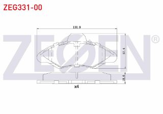 FREN BALATA ÖN FORD ESCORT VI 1.3 1992-1995 / ESCORT VI 1.6İ 1992-1995 / ESCORT VI 1.4 1992-1995 resmi