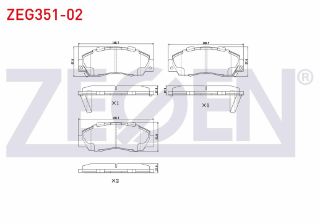 FREN BALATA ÖN İKAZLI HONDA ACCORD IV-V-VI 1.6İ 2.0İ 16V 1990-1993-1997 / ACCORD VI 1.6İ 2.0İ LS 1997-2003 / HR-V (GH) 1.6 1999- / CR-VI 2.0İ 16V 1995-2002 / İNTEGRA 2.0İ 16V 2001- resmi