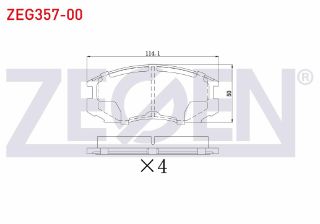 FREN BALATA ÖN MİTSUBİSHİ LANCER VI 1.6 16V 1995-2003/ 1.3 12V 1995-2003/ 1.5 16V 1995-2003/ COLT IV 1.3 GLI 12V 1992-1996/ COLT IV 1.3 GLI 12V 1992-1996/ COLT IV 1.6 GLXI 1992-1996 resmi