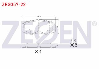 FREN BALATA ÖN İKAZLI DAİHATSU TERİOS (J1) 1.3 DX 1997-2005/ TERİOS (J2) 1.3 DVVT 2005-/ TERİOS (J2) 1.5 2005-/ PROTON GEN 2 (CM) 1.6İ 2004- resmi