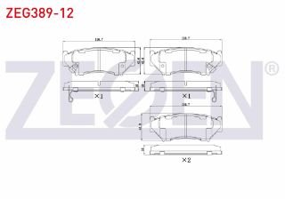 FREN BALATA ÖN İKAZLI SUZUKİ VİTARA (ET,TA) 1.6İ 16V 1988-1999 / VİTARA (ET,TA) 1.9 D 1988-1999 / G.VİTARA I 2.0 TDI 1998-2003/ 2.0İ 1998-2003 / 1.6İ 1998-2003 / 2.5 V6 1998-2003 resmi