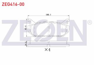 FREN BALATA ARKA MAZDA 626 IV (GE) 1.8İ 1992-1997/ 626 IV (GE) 2.0İ 1992-1997 / 626 V (GF) 1.8İ 1992-1997/ MX-6 (GE) 2.0İ 1991-1997/ XEDOS 6 (CA) 2.0İ 1992-1999 / XEDOS 6 (CA) 1.6İ 1992-1999 resmi