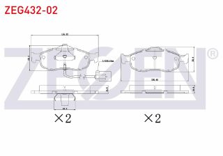 FREN BALATA ÖN FISLI FORD MONDEO II 1.6İ 16V 1996-2000 / MONDEO II 1.8İ 16V 1996-2000 / MONDEO II 2.0İ 16V 1996-2000 resmi