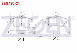 FREN BALATA ÖN FISLI VOLKSWAGEN TRANSPORTER IV (70XB,70XC,7DB,7DW) 2.5 D 1990-2003 / TRANSPORTER IV (70XB,70XC,7DB,7DW) 2.5 TDI 1990-2003 resmi