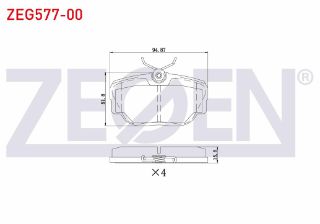 FREN BALATA ARKA LAND ROVER DISCOVERY (LJ,LT) 2.5 TDI 1994-2004 / DISCOVERY (LJ,LT) 4.0 V8 1994-2004 resmi