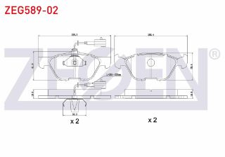 FREN BALATA ÖN FISLI FIAT MAREA (185) 2.0İ 150 HP 1996-2007/ BRAVO (182) 2.0İ 20V HGT 1995-2004/ ALFA ROMEO 156 (932) 1.9 JTD 1997-2005/ 147 (937) 1.6 2001-2010/ 147 (937) 1.9 JTD 2001-2010 resmi