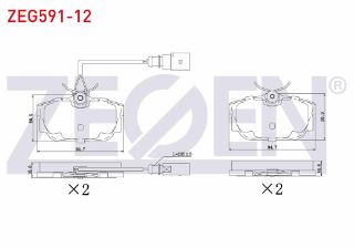 FREN BALATA ARKA FISLI VOLKSWAGEN TRANSPORTER IV (70XB,70XC,7DB,7DW) 2.4 D 1990-2003 / TRANSPORTER IV (70XB,70XC,7DB,7DW) 2.5 TDI 1990-2003 / FORD GALAXY (WGR) 1.9 TDI 1995-2006 resmi