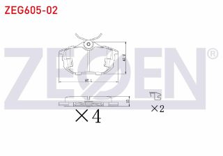 FREN BALATA ARKA İKAZLI VOLVO S40 I 1.6İ 16V 1995-2003/ S40 I 1.8İ 16V 1995-2003/ S40 I 1.9 TD 1995-2003/ MİTSUBİSHİ CARİSMA (DA) 1.8 GDI 1995-2006/ COLT VI 1.3 2002-2012/ COLT VI 1.5 DID 2002-2012 resmi