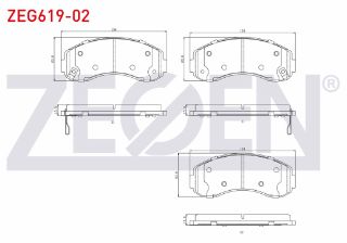 FREN BALATA ÖN İKAZLI KİA K2500 2.5 D 2003- / BONGO K2500 2.4 D 2003- / BONGO K2500 2.5 TCI 2003- resmi