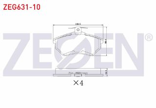 FREN BALATA ÖN VW PASSAT 1.6 1996-2000/ PASSAT 1.9 TDI 1996-2000/ PASSAT 1.8 T 1996-2000/ AUDI A4 1.6 1994-2001/ A4 1.8 1994-2001/ A4 1.9 TDI 1994-2001/ resmi