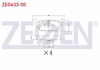 FREN BALATA ÖN VW GOLF IV 1.4İ 16V 1997-2005/ GOLF IV 1.6İ 16V 1997-2005/ CADDY II 1.9 TDI 1995-2004/ CADDY II 1.9 SDI 1995-2004/ LEON 1.9 TDI 1999-2006/ İBİZA IV 1.4 TDI 2002-2009/ A1 1.4 TFSI 2010- resmi