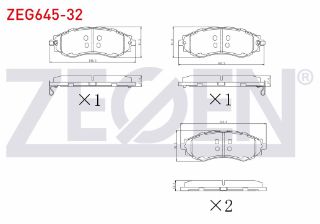 FREN BALATA ÖN CHEVROLET EVANDA (V200) 2.0İ 2003-2006 resmi