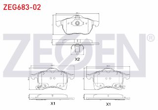 FREN BALATA ÖN İKAZLI OPEL ZAFİRA A 1.6 16V 1999-2005/ ZAFİRA A 1.8 16V 1999-2005/ ASTRA G 1.6 16V 1998-2005/ ASTRA G 2.0 16V 1998-2005/ ASTRA G 2.0 DTI 1998-2005 / ASTRA F 2.0 1991-1998 resmi