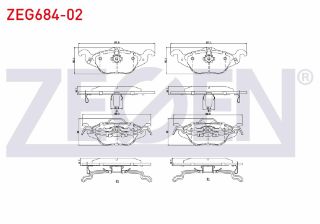 FREN BALATA ÖN İKAZLI OPEL ASTRA G 1.2 16V 1998-2005 / ASTRA G 1.4 16V 1998-2005 / ASTRA G 1.6 16V 1998-2005 / ASTRA G 1.7 DTI 1998-2005 resmi