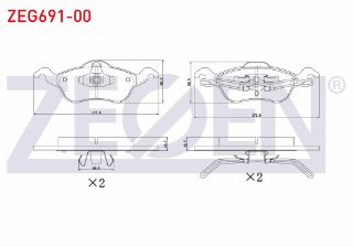 FREN BALATA ÖN FORD FOCUS I 1.6İ 16V 1998-2004/ FOCUS I 1.8İ 16V 1998-2004/ FOCUS I 1.8 TDCI 1998-2004/ FOCUS I 1.6 TDCI 1998-2004/ FOCUS I 1.4İ 16V 1998-2004/ FOCUS I 2.0İ 16V 1998-2004 resmi