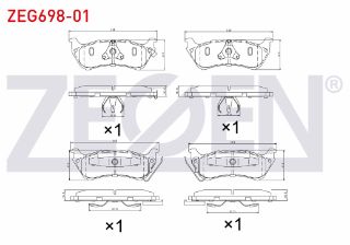 FREN BALATA ARKA İKAZLI MERCEDES M CLASS (W163) ML 320 1998-2005 / M CLASS (W163) ML 270 CDI 1998-2005 resmi