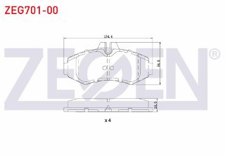 FREN BALATA ÖN MERCEDES VİTO (638) 108 CDI 1997-2003 / VİTO (638) 110 CDI 1997-2003 resmi