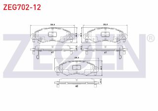 FREN BALATA ÖN İKAZLI OPEL AGILA A (H00) 1.0 12V 2000-2007 / AGILA A (H00) 1.2İ 16V 2000-2007 resmi