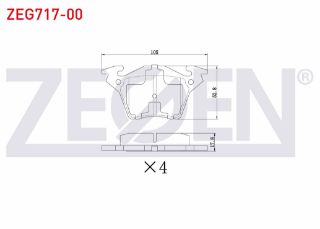 FREN BALATA ARKA MERCEDES VİTO (638) 110 CDI 1997-2003 / VİTO (638) 108 CDI 1997-2003 resmi