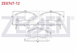 FREN BALATA ÖN İKAZLI TEL DELIKLI HONDA CİVİC VIII 1.6 -1.8 2005-2012 / CİVİC IX 1.4İ - 1.6İ - 1.8İ 2012-2016 resmi