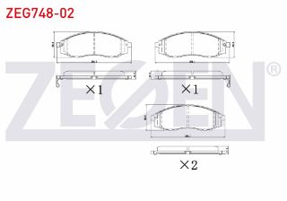 FREN BALATA ÖN İKAZLI NİSSAN PİCK UP (D22) 2.5 DI 4WD 1998- / NP300 SKYSTAR 2.5 DCI 2008- / SKYSTAR 2.5 D 1998-2002 / SKYSTAR 2.4İ 2002-2005 resmi