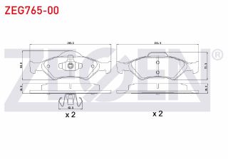 FREN BALATA ÖN FORD FİESTA IV 1.25İ 16V 1996-2002/ FİESTA IV 1.4İ 16V 1996-2002 / FİESTA IV 1.3İ 1996-2002 resmi