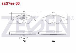 FREN BALATA ÖN FORD FİESTA V 1.4 TDCI 2001-2008/ 1.6 TDCI 2001-2008/ 1.25İ 2001-2008/ 1.4İ 16V 2001-2008/ FİESTA IV 1.25İ 16V 1996-2002/ 1.4İ 16V 1996-2002/ FORD KA 1.2 1996-2008/ KA 1.3 1996-2008 resmi