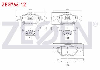 FREN BALATA ÖN TOYOTA YARİS (P9) 1.0 VVT-I 2006-2010/  YARİS (P9) 1.3 VVT-I 2006-2010 / YARİS (P9) 1.4 D-4D 2006-2010 resmi