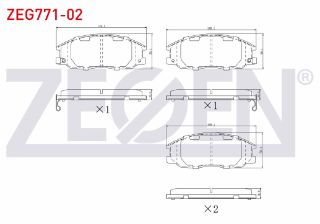 FREN BALATA ÖN İKAZLI HYUNDAİ STAREX 2.4İ 1997-2007/ STAREX 2.5 CRDI 1997-2007/ SANTA FE (SM) 2.0 CRDI 2001-2006/ TRAJET 2.0 CRDI 2001-2006/ SSANGYONG ACTYON I 2.0 XDI 4WD 2005-2012 resmi