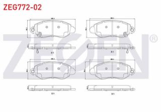 FREN BALATA ÖN İKAZLI FORD TRANSİT (V184) ARKADAN ITISLI 2.0 DI - 2.3 16V - 2.4 DI - 2.4 TDE - 2.4 TDCI 2000-2006 resmi