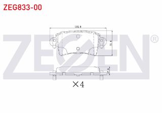 FREN BALATA ARKA RENAULT MASTER II 2.8 DTI 1998-2010/ MASTER II 2.5 DCI 1998-2010/  MASTER II 1.9 DTI 1998-2010/ OPEL MOVANO A 1.9 DTI 2001-2010/ MOVANO A 2.5 DTI 2001-2010 resmi