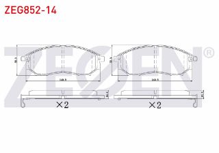 FREN BALATA ÖN NİSSAN PATHFİNDER (R51) 2.5 DCI 4WD 2005- / MURANO (Z50) 3.5İ V6 2005-2008 / RENAULT KOLEOS (HY) 2.0 DCI 2008-2014 resmi