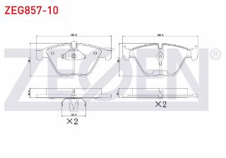 FREN BALATA ÖN BMW 3 SERISI (E90) 318 İ 2005-2011 / (E90) 320 İ 2005-2011 / (E90) 320 D 2005-2011 / (E90) 325 D 2005-2011 resmi