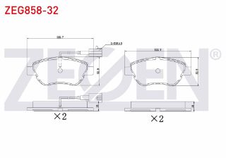 FREN BALATA ÖN CIFT FISLI FIAT LİNEA 1.4 2010-/LİNEA 1.6 MJT 2010-/PUNTO EVO 1.3 MJT 2009-2012/ALFA ROMEO MİTO 1.6 JTD 2008-/MİTO 1.4 T 2008-/CITROEN NEMO 1.3 HDI 2007-/BİPPER 1.3 HDI 2008- resmi