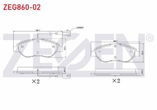 FREN BALATA ÖN FISLI FIAT STILO (192) 1.4 16V 2001-2010 / MİTO (955) 1.4 T 2008- / MİTO (955) 1.3 JTD 2008- / MİTO (955) 1.6 JTD 2008- resmi